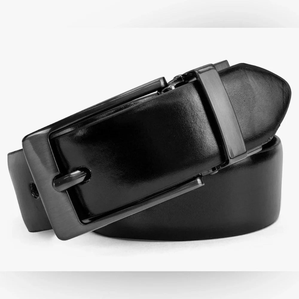 Steve Madden Boys Reversible Black Brown Belt with Gun Metal Buckle in Size 30 L